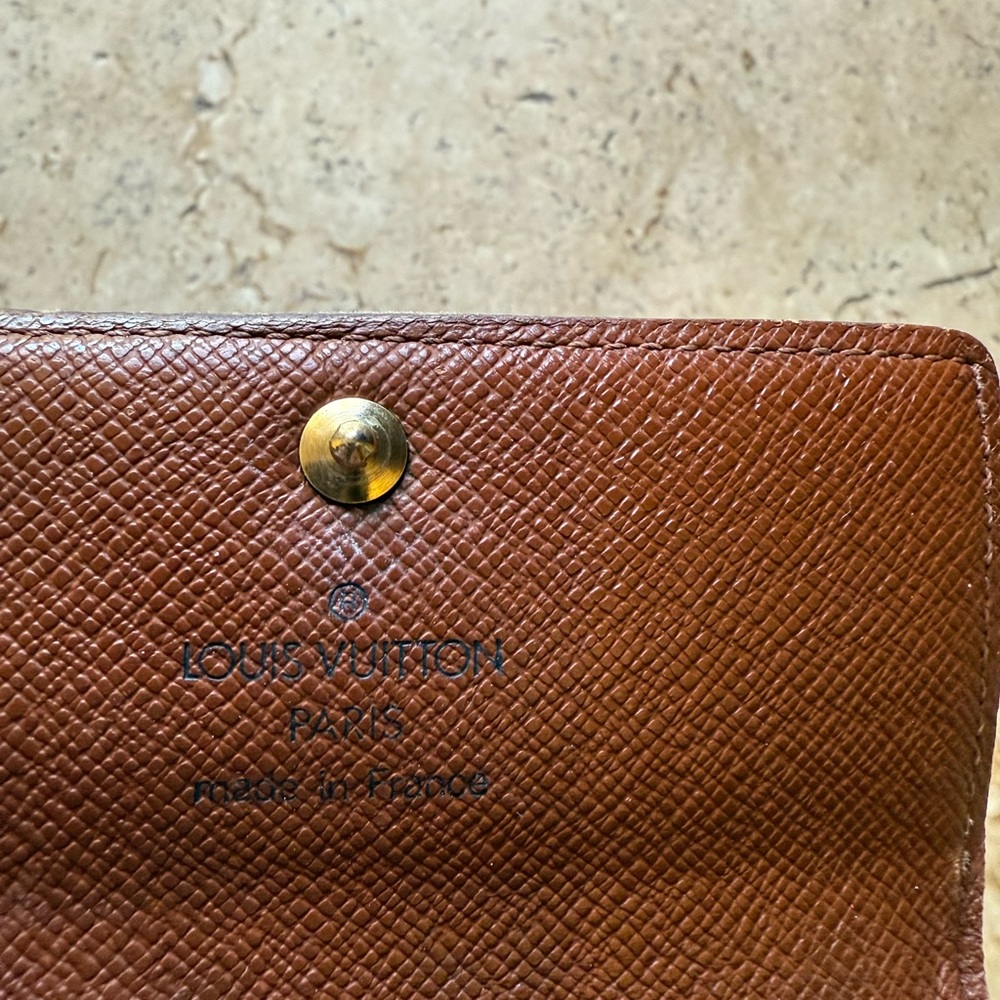 Louis Vuitton Monogram Brown Wallet with Gold Button - Picture 6 of 6